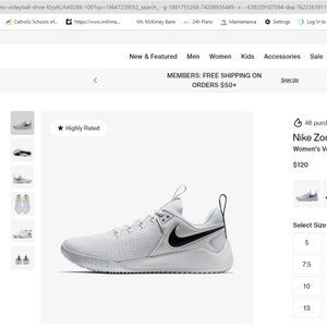 Nike Women's White and Black Athletic Sneakers